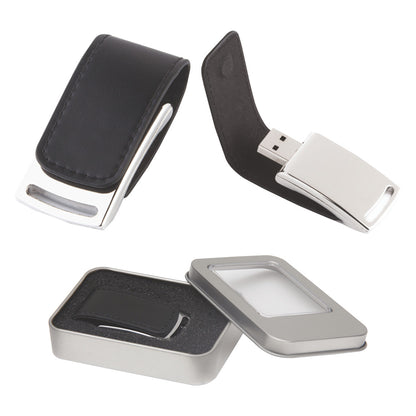 Promosyon Metal Deri Usb Bellek TP01018