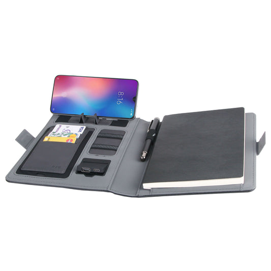 Promosyon 8.000 Mah Wireless Powerbank 16 GB USB Bellek Organizer Defter TP02050 · TP02050-02