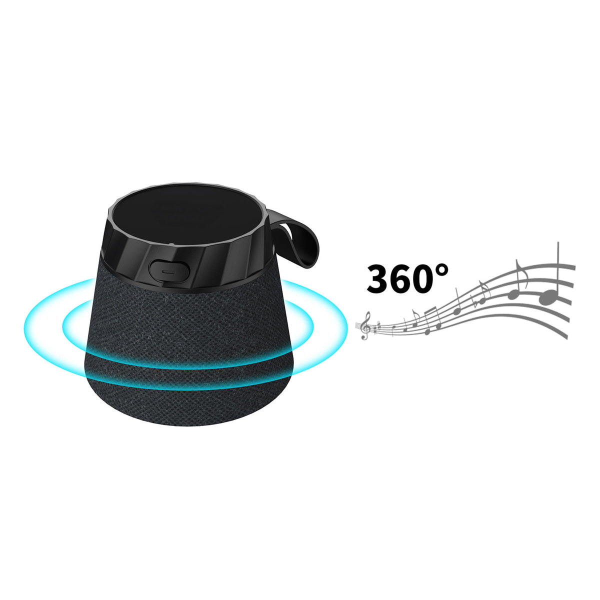 Promosyon Işıklı ve Mıknatıslı Siyah Bluetooth Hoparlör TP03029 · TP03029-03